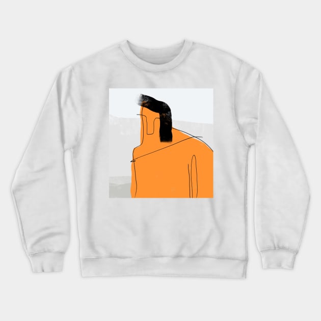 Abstract Human Figure Crewneck Sweatshirt by Tosik-Art